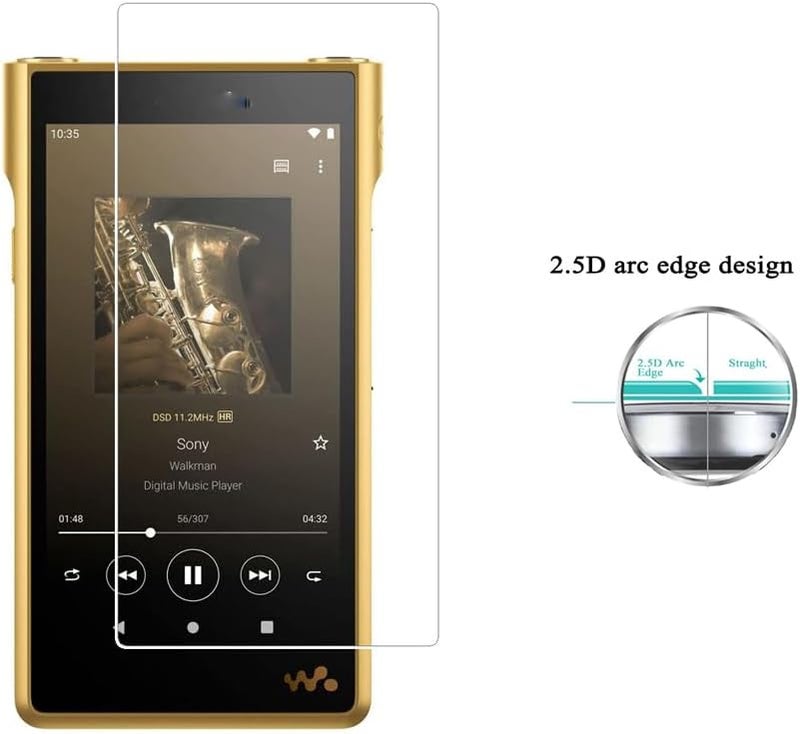 Zshion Screen Protector Compatible with NW-WM1ZM2/NW-WM1AM2,9H Hardness Tempered Glass Screen Protector for NW-WM1ZM2 Anti-Fingerprint Bubble-Free Crystal Clear, Transparent - Image 3